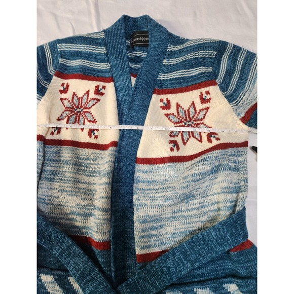 Monarch Knits Winter Cardigan Womens M Sweater Bell Sleeve Nordic VTG 80s - Picture 4 of 6